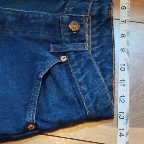 Vintage 80s Levi’s 505 Denim Jeans Mens 27x29 Orange Tab USA Made Dark Wash Rare - Picture 11 of 15